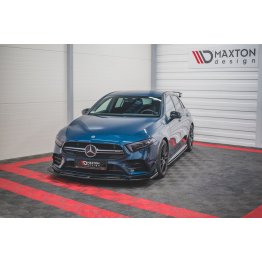 Накладка сплиттер на передний бампер Вар3 на Mercedes A W177 A35 AMG